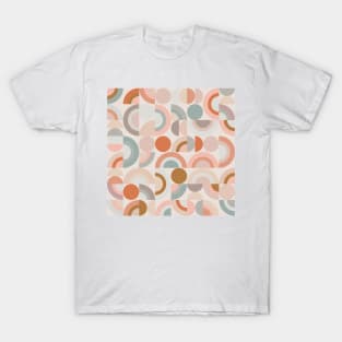 Pastel Modern Rainbows / Mid Century Geometry T-Shirt